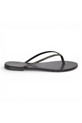 Infradito donna Nicolas Lainas in microstrass colore nero. NICOLAS LAINAS | 87CM-NERO